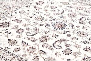 Tappeto Nain 6la Floreale Avorio Blu Scuro Quadrato 205x203 Cm