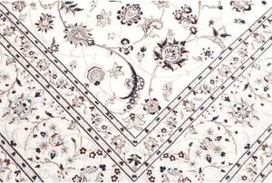 Tappeto Nain 6la Floreale Avorio Blu Scuro Quadrato 205x203 Cm