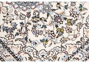 Tappeto Nain 9la Medaglione Floreale Avorio Blu 66x92 Cm