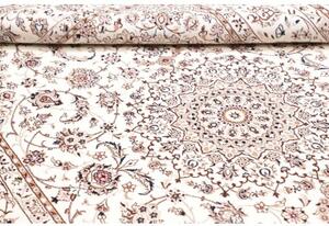 Tappeto Nain 6la Medaglione Floreale Avorio Rosso Ruggine 166x260 Cm