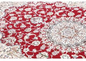 Tappeto Nain 6la Medaglione Floreale Rosso Avorio 156x245 Cm