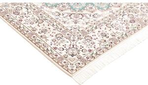 Tappeto Nain 6la Medaglione Floreale Turchese Avorio 160x233 Cm