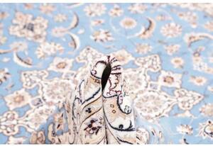 Tappeto Nain 6la Medaglione Floreale Azzurro Avorio 186x255 Cm