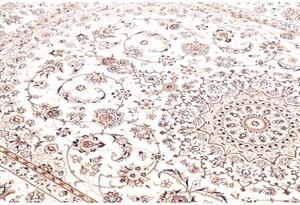 Tappeto Nain 6la Medaglione Floreale Avorio Rosso Ruggine 166x260 Cm