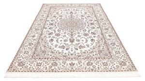 Tappeto Nain 6la Medaglione Floreale Avorio Rosso Ruggine 166x260 Cm