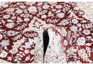 Tappeto Nain 6la Medaglione Floreale Rosso Bordeaux Avorio 127x191 Cm
