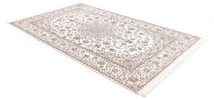 Tappeto Nain 6la Medaglione Floreale Avorio Rosso Ruggine 166x260 Cm