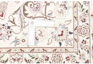 Tappeto Nain 6la Medaglione Floreale Turchese Avorio 160x233 Cm