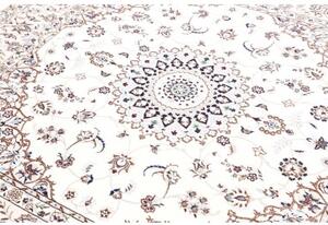 Tappeto Nain 6la Medaglione Floreale Avorio Blu Scuro Quadrato 168x173 Cm