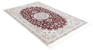 Tappeto Nain 6la Medaglione Floreale Rosso Bordeaux Avorio 127x191 Cm