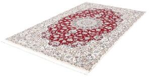 Tappeto Nain 6la Medaglione Floreale Rosso Avorio 156x245 Cm