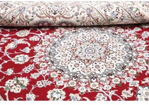 Tappeto Nain 6la Medaglione Floreale Rosso Avorio 156x245 Cm