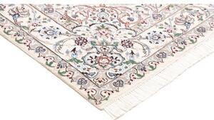 Tappeto Nain 6la Medaglione Floreale Rosso Avorio 156x245 Cm