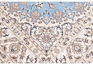 Tappeto Nain 6la Medaglione Floreale Azzurro Avorio 186x255 Cm