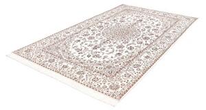 Tappeto Nain 6la Medaglione Floreale Avorio Rosso Ruggine 166x260 Cm