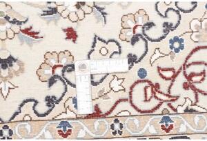 Tappeto Nain 6la Medaglione Floreale Rosso Avorio 156x245 Cm