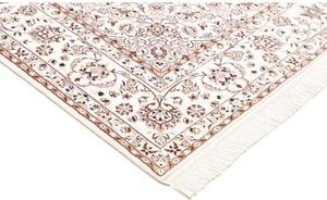 Tappeto Nain 6la Medaglione Floreale Avorio Rosso Ruggine 166x260 Cm
