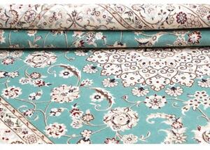 Tappeto Nain 6la Medaglione Floreale Turchese Avorio 160x233 Cm