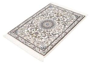 Tappeto Nain 9la Medaglione Floreale Avorio Blu 66x92 Cm