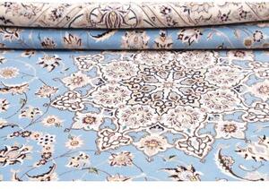 Tappeto Nain 6la Medaglione Floreale Azzurro Avorio 186x255 Cm