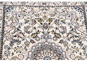 Tappeto Nain 9la Medaglione Floreale Avorio Blu 66x92 Cm