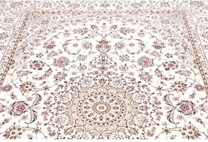 Tappeto Nain 6la Medaglione Floreale Avorio Rosso Ruggine 166x260 Cm