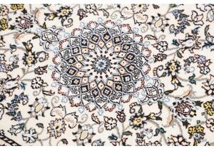 Tappeto Nain 9la Medaglione Floreale Avorio Blu 66x92 Cm