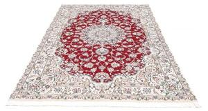 Tappeto Nain 6la Medaglione Floreale Rosso Avorio 156x245 Cm