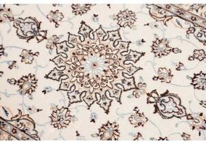 Tappeto Nain 6la Medaglione Floreale Avorio Blu Polvere 63x93 Cm