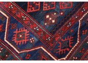 Tappeto Antik Geometrico Blu Notte Rosso Mattone 184x215 Cm
