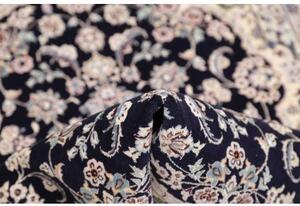 Tappeto Nain 6la Medaglione Floreale Blu Notte Avorio 85x127 Cm