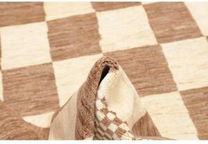 Tappeto Gabbeh Fine Geometrico Marrone Chiaro Beige 190x244 Cm