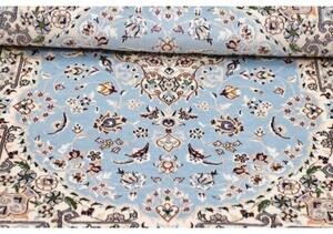 Tappeto Nain 6la Medaglione Floreale Azzurro Avorio 80x118 Cm