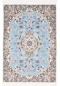 Tappeto Nain 6la Medaglione Floreale Azzurro Avorio 80x118 Cm