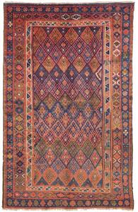 Tappeto Antik Geometrico Blu Notte Rosso Corallo 162x265 Cm