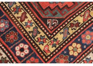 Tappeto Antik Geometrico Rosso Mattone Blu Scuro 150x322 Cm