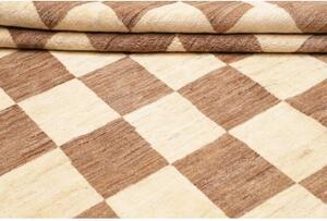 Tappeto Gabbeh Fine Geometrico Marrone Chiaro Beige 190x244 Cm