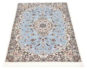 Tappeto Nain 6la Medaglione Floreale Azzurro Avorio 80x118 Cm