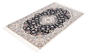 Tappeto Nain 6la Medaglione Floreale Blu Scuro Avorio 79x129 Cm