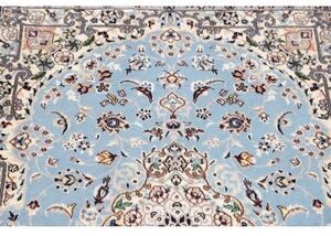 Tappeto Nain 6la Medaglione Floreale Azzurro Avorio 80x118 Cm