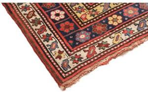 Tappeto Antik Geometrico Rosso Mattone Blu Scuro 150x322 Cm