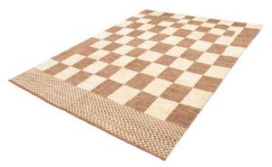 Tappeto Gabbeh Fine Geometrico Marrone Chiaro Beige 190x244 Cm
