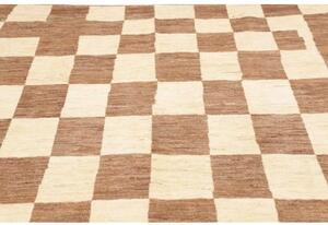 Tappeto Gabbeh Fine Geometrico Marrone Chiaro Beige 190x244 Cm