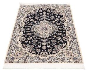 Tappeto Nain 6la Medaglione Floreale Blu Notte Avorio 85x127 Cm