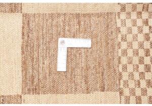 Tappeto Gabbeh Fine Geometrico Marrone Chiaro Beige 190x244 Cm