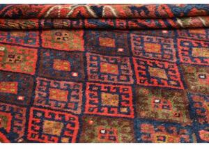 Tappeto Antik Geometrico Blu Notte Rosso Corallo 162x265 Cm