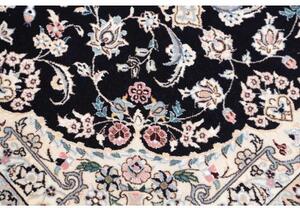 Tappeto Nain 6la Medaglione Floreale Blu Scuro Avorio 79x129 Cm