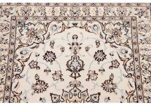 Tappeto Nain 6la Medaglione Floreale Avorio Blu Polvere 63x93 Cm