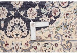 Tappeto Nain 6la Medaglione Floreale Blu Notte Avorio 85x127 Cm
