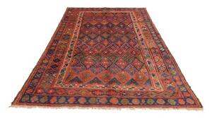 Tappeto Antik Geometrico Blu Notte Rosso Corallo 162x265 Cm